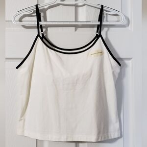 Ladies Secret Treasures Cropped Camisole Tank-Top with Built in Shelf-Bra
